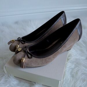 Lauren Ralph Lauren Suede Tassel Wedges